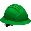 Pip Evolution Deluxe 6161 Full Brim Hard Hat HDPE Shell, 6-Pt Polyester Suspension, Ratchet Adj., Green 280-EV6161-30